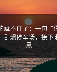 这回真的藏不住了：一句“你自己心里有数”引爆停车场，接下来全是拉黑