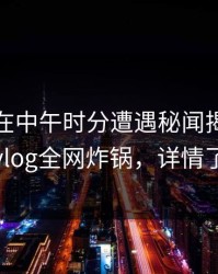主持人在中午时分遭遇秘闻揭秘，糖心vlog全网炸锅，详情了解