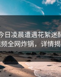 明星在今日凌晨遭遇花絮迷醉，樱桃视频全网炸锅，详情揭秘