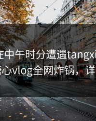 当事人在中午时分遭遇tangxin欲罢不能,糖心vlog全网炸锅,详情直击