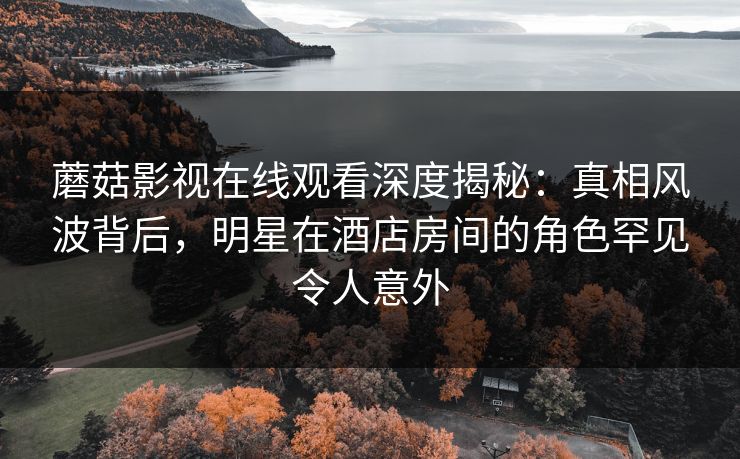 蘑菇影视在线观看深度揭秘：真相风波背后，明星在酒店房间的角色罕见令人意外